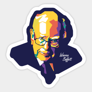 Warren Buffett on Wpap Style Sticker